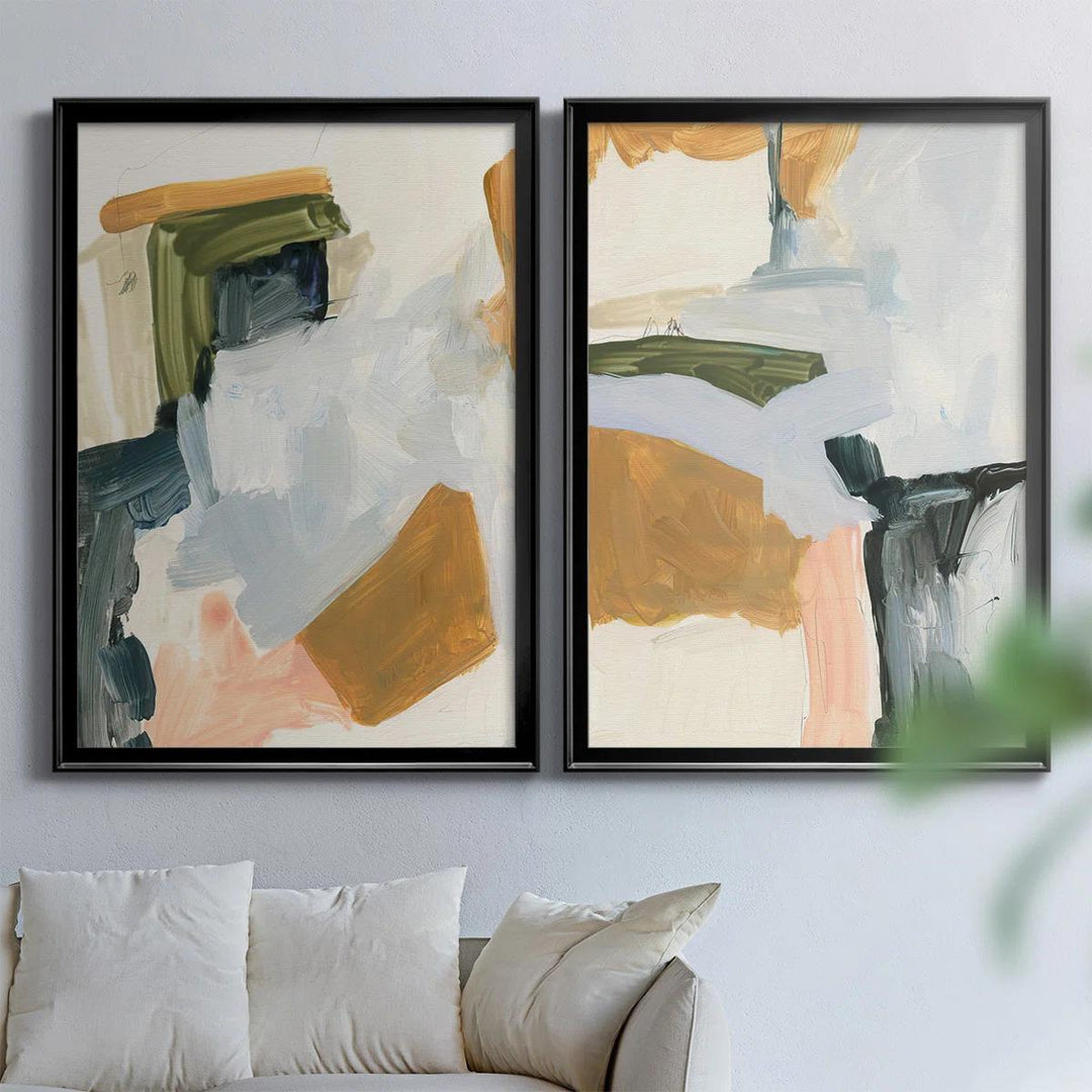 Palette Meld I Framed On Canvas 2 Pieces Painting-42.5"x61"