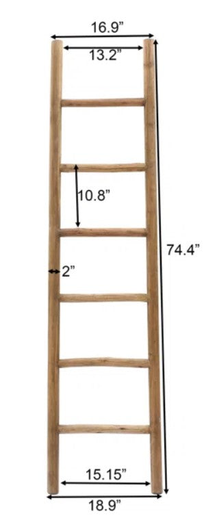 74.4'' Tall Wood Blanket Ladder