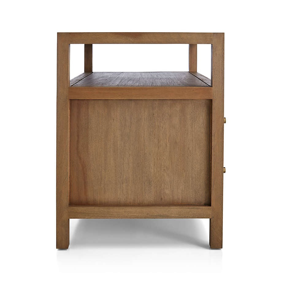 Keane Driftwood Solid Wood Charging Nightstand