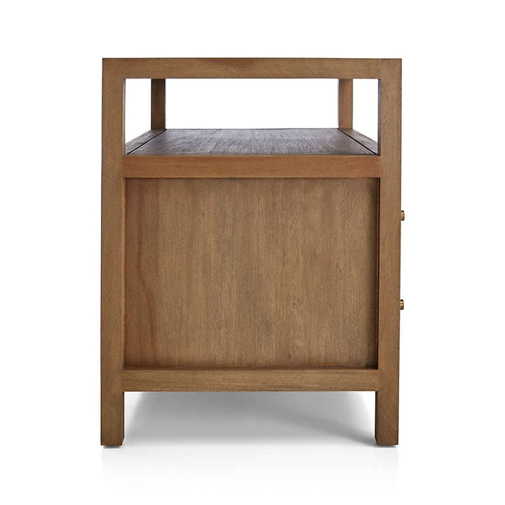 Keane Driftwood Solid Wood Charging Nightstand