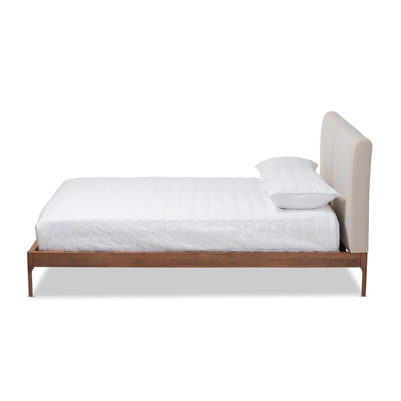 Mcrae Solid Wood and Upholstered Low Profile Platform Bed-king