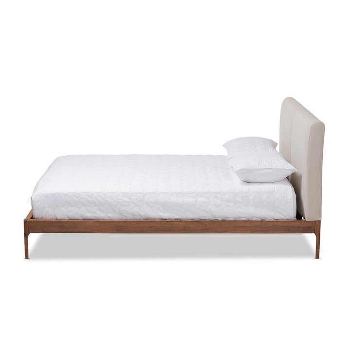 Mcrae Solid Wood and Upholstered Low Profile Platform Bed-king