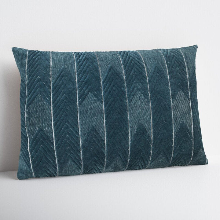 Floretta Cotton Lumbar Pillow Cover With Insert-24"x16"