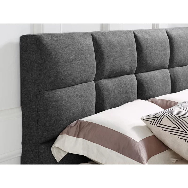 Furniture Queen Tufted Upholstered Low Profile Platform Bed