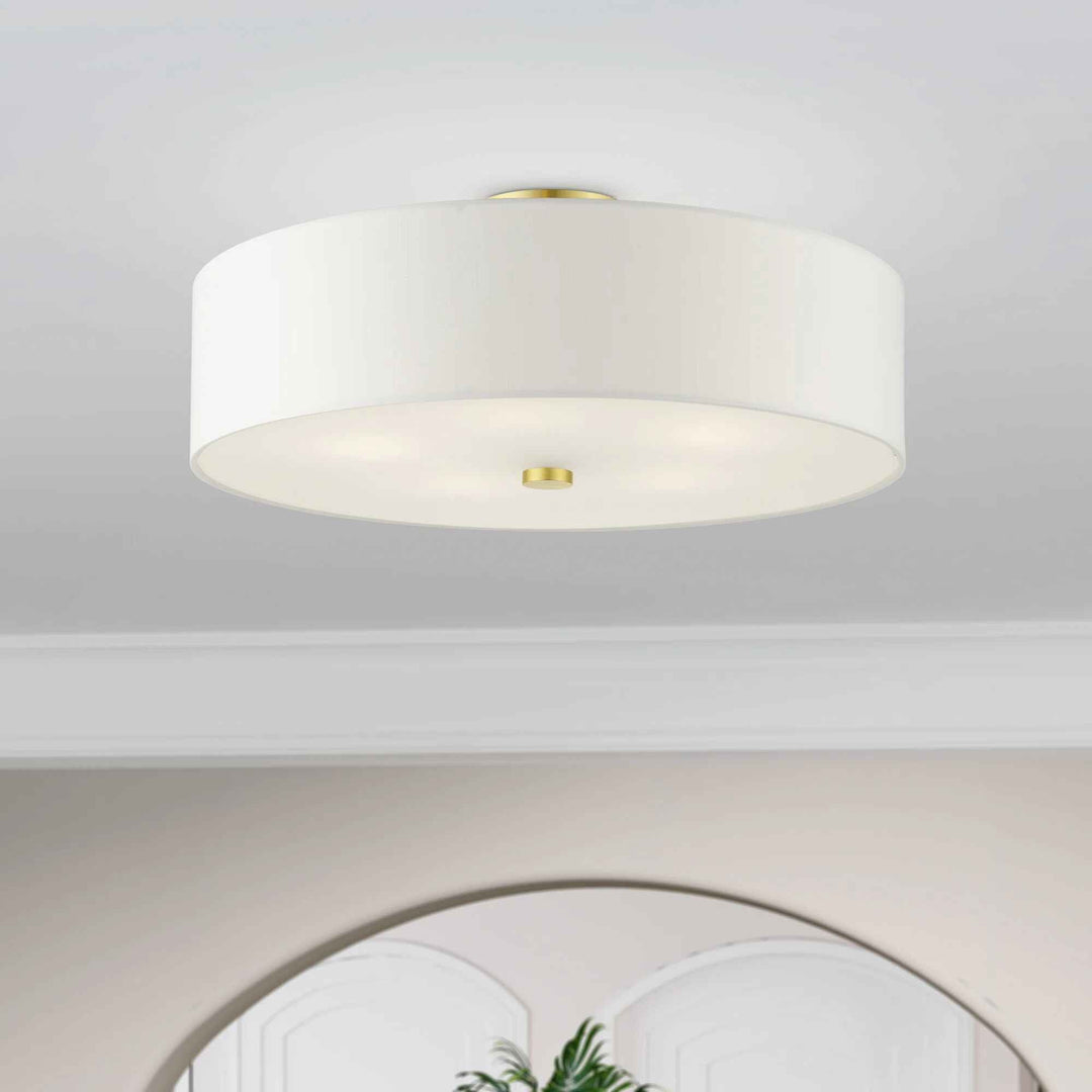 Flaire Fabric Semi Flush Mount