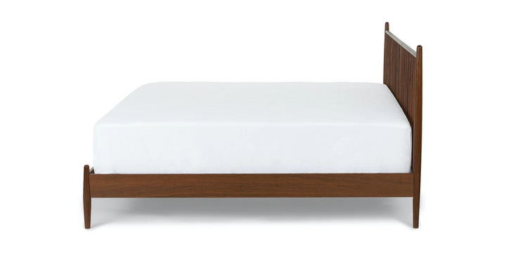 Lenia Walnut King Bed