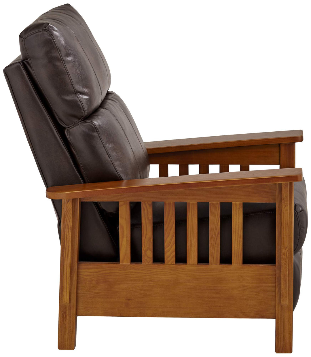 Evan Charleston Chocolate Faux Leather 3 Way Recliner Chair