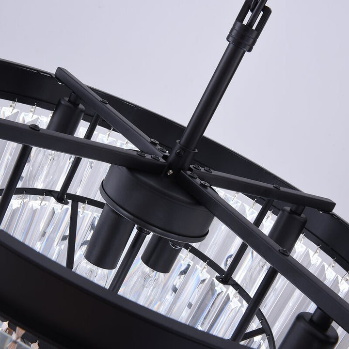 Hallum 7-Light Unique Tiered Chandelier with Crystal Accents