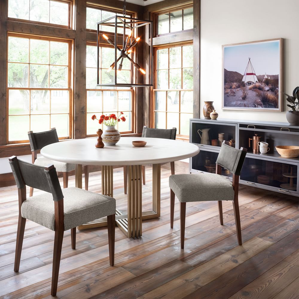 Leather Backed Dining Chair