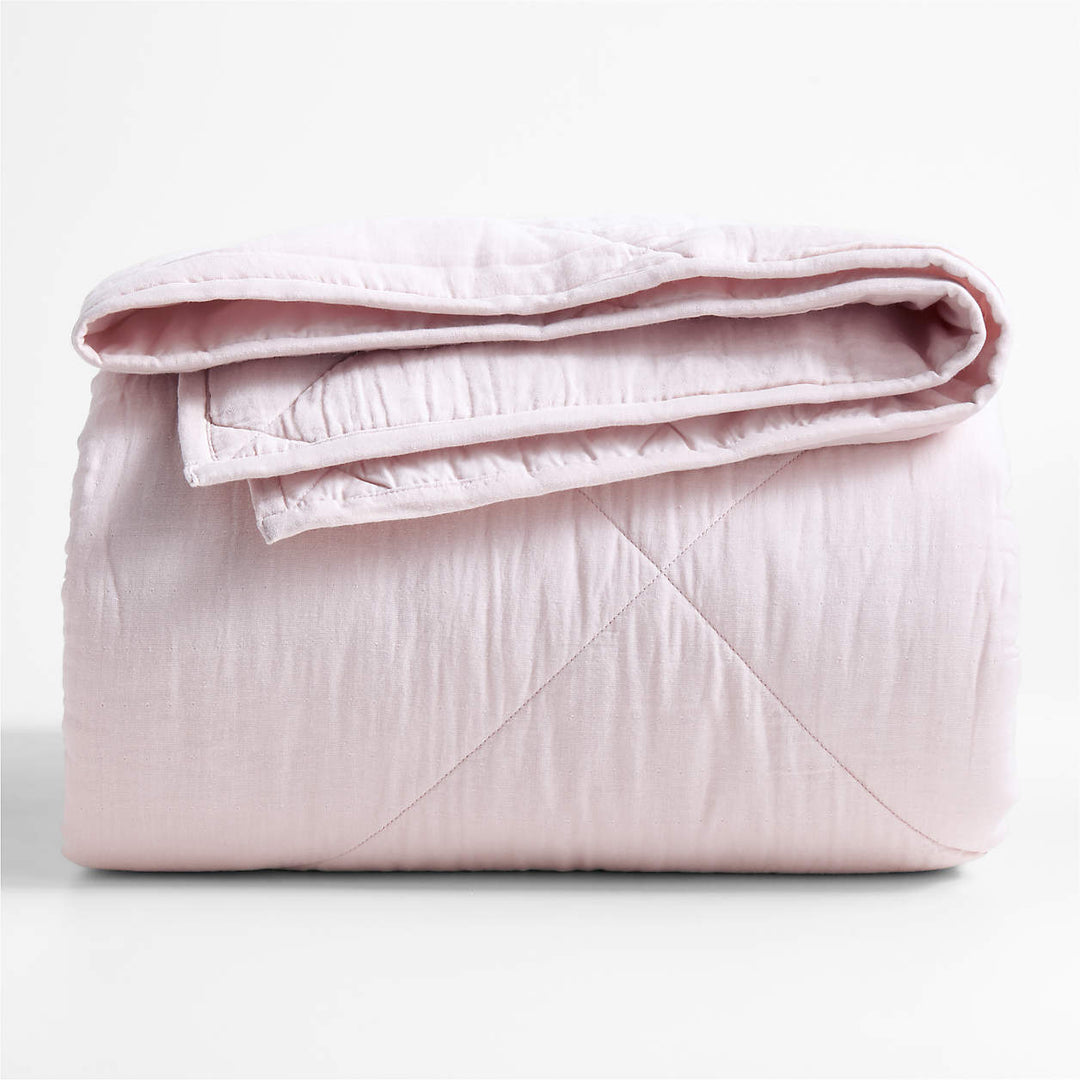 Supersoft Lilac Rose Organic Cotton Gauze Kids Quilt- Queen