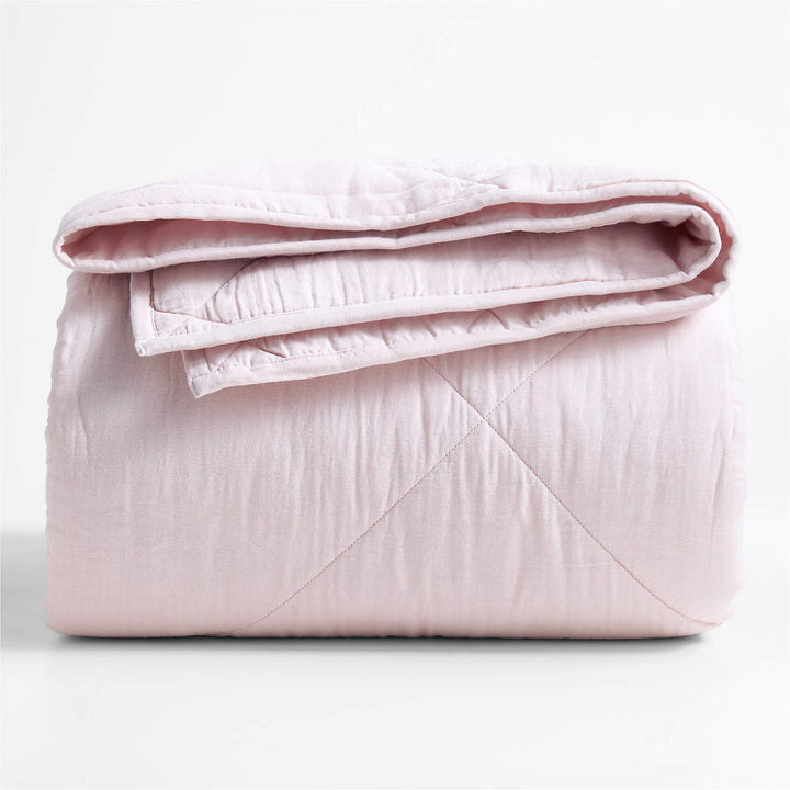 Supersoft Lilac Rose Organic Cotton Gauze Kids Quilt- Queen
