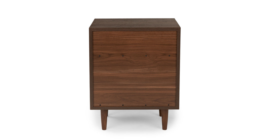 Lenia Walnut 2 Drawer Nightstand