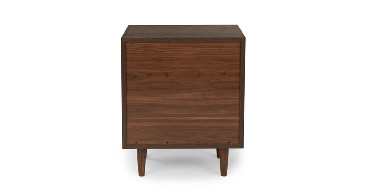 Lenia Walnut 2 Drawer Nightstand