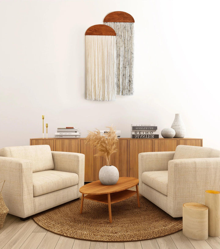 Macrame Knotting Blended Fabric Wall Hanging 2