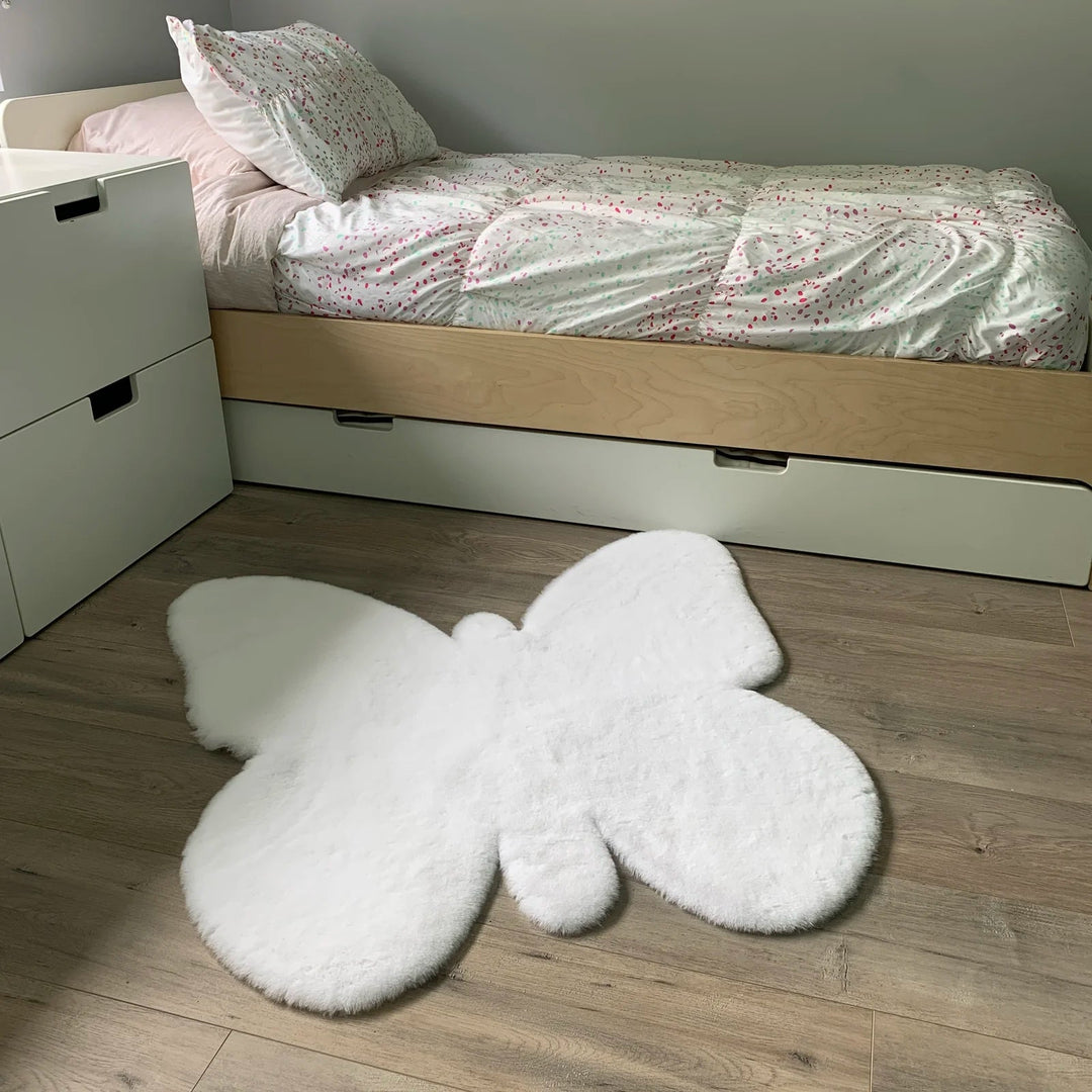 Aleen Butterfly Shag Area Rug-36"x36"