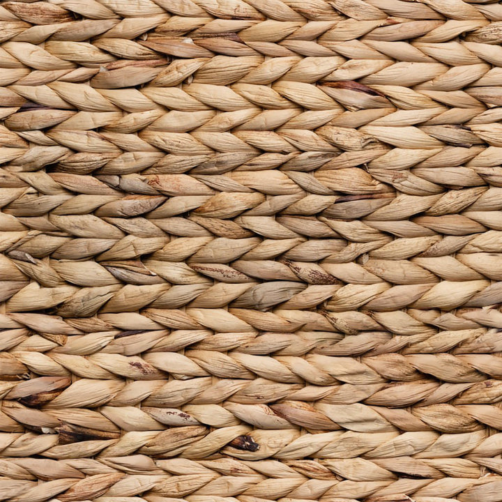 Cattail and Paper Terra Basket Two Tone Wicker Basket with Handles