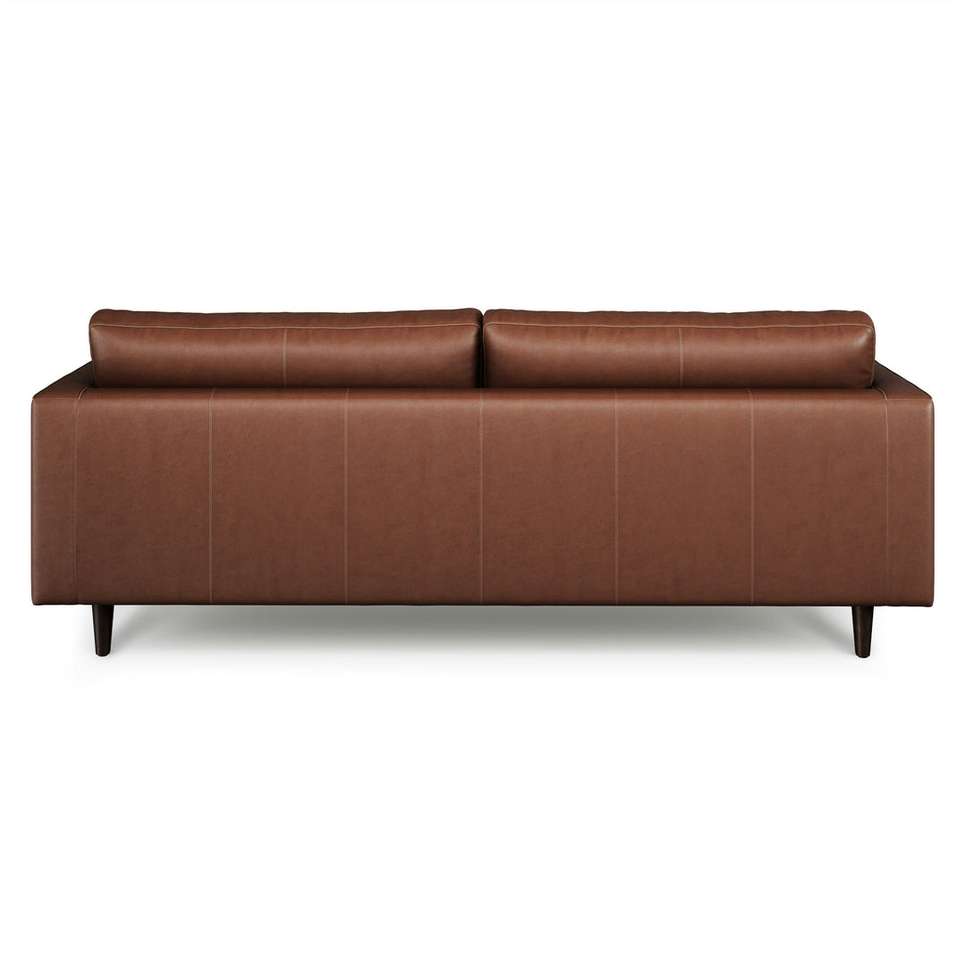 Sven Tufted Taos Brown Leather Sofa