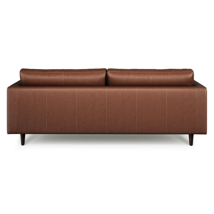 Sven Tufted Taos Brown Leather Sofa