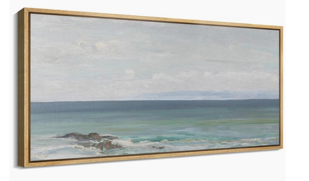 Peaceful Coastal Horizon Soft Seascape Modern Art Relax Calm Warm Extra Large Pictures