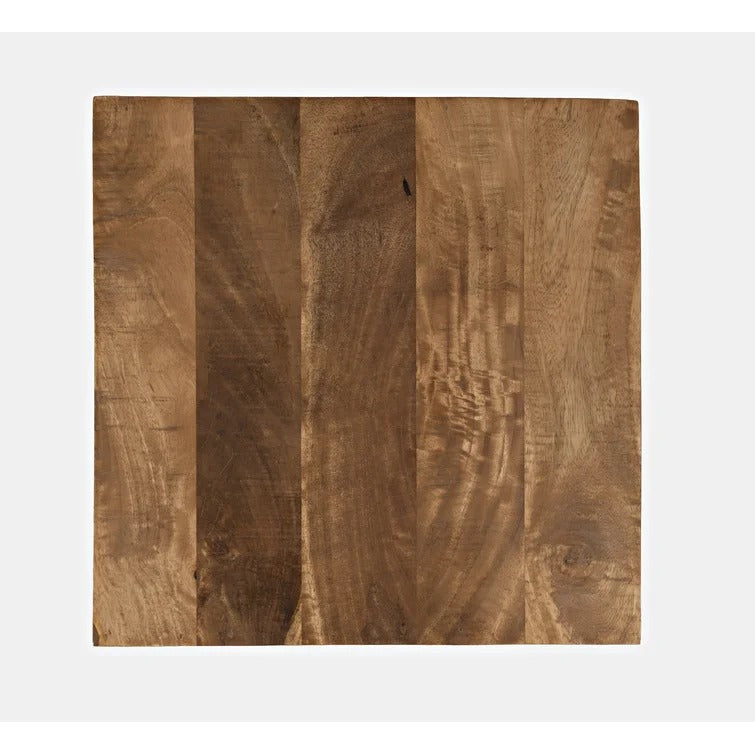 Solid Wood Abstract End Table