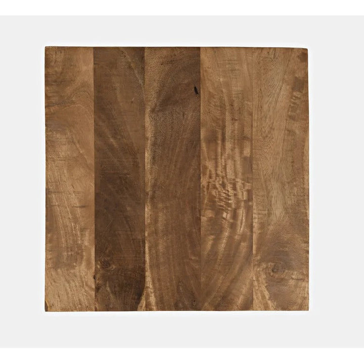 Solid Wood Abstract End Table