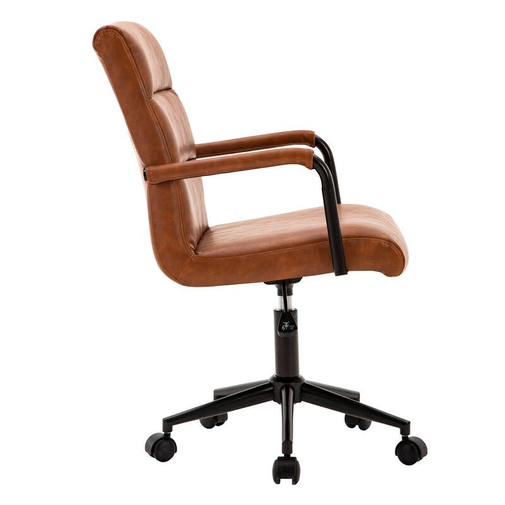 Stephanie Faux Leather Office Chair with Steel Base