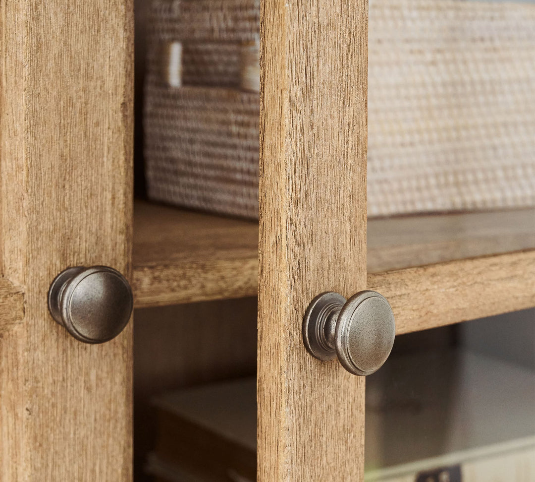 Livingston 105'' Media Console with Glass Cabinets