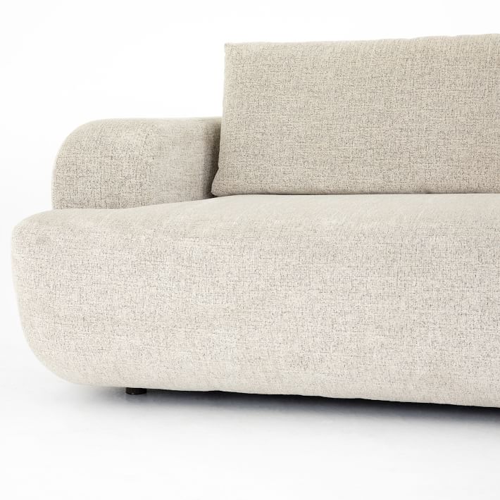 Curved Plushtone Sofa
