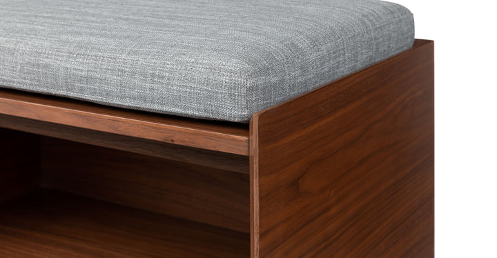 Nederin Pebble Gray Walnut Bench