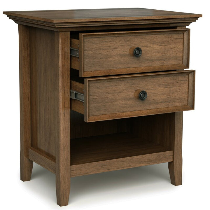 Mccoppin 2 Drawer Solid Wood Nightstand