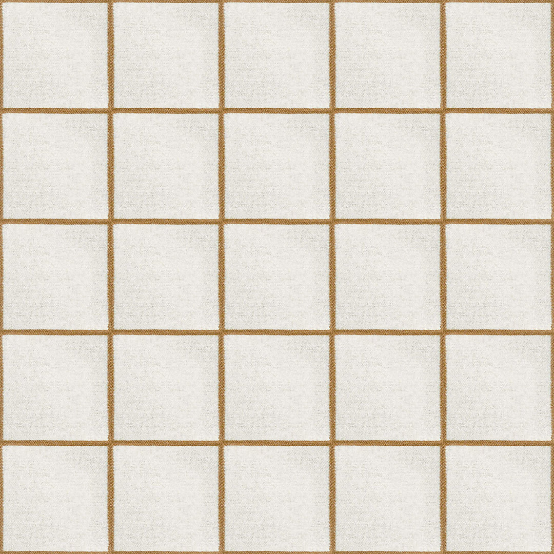 Camel Brown Reversible Merino Wool Windowpane Throw Pillow Cover-20"x20"