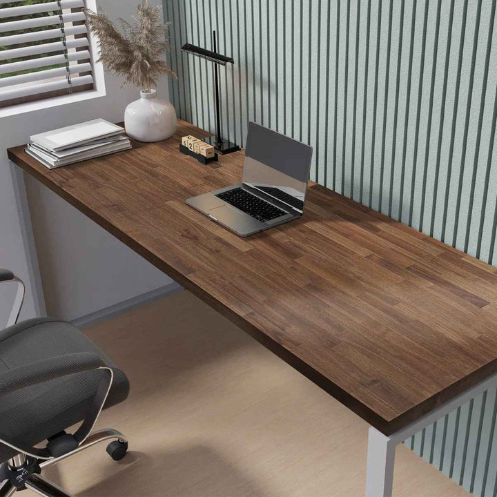 Gladys Acacia Solid Wood Butcher Block Countertop for DIY Workbench Top Dining Table Top