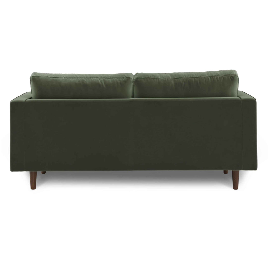 Sven Tufted Velvet Loveseat Plush Pacific Green