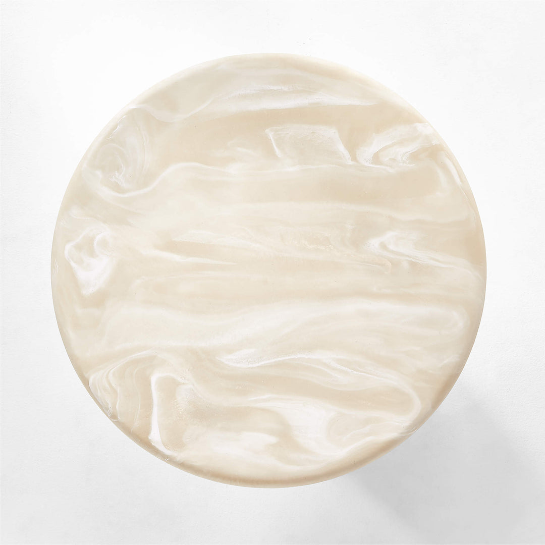 Espira Round Cream Marbled Resin Coffee Table