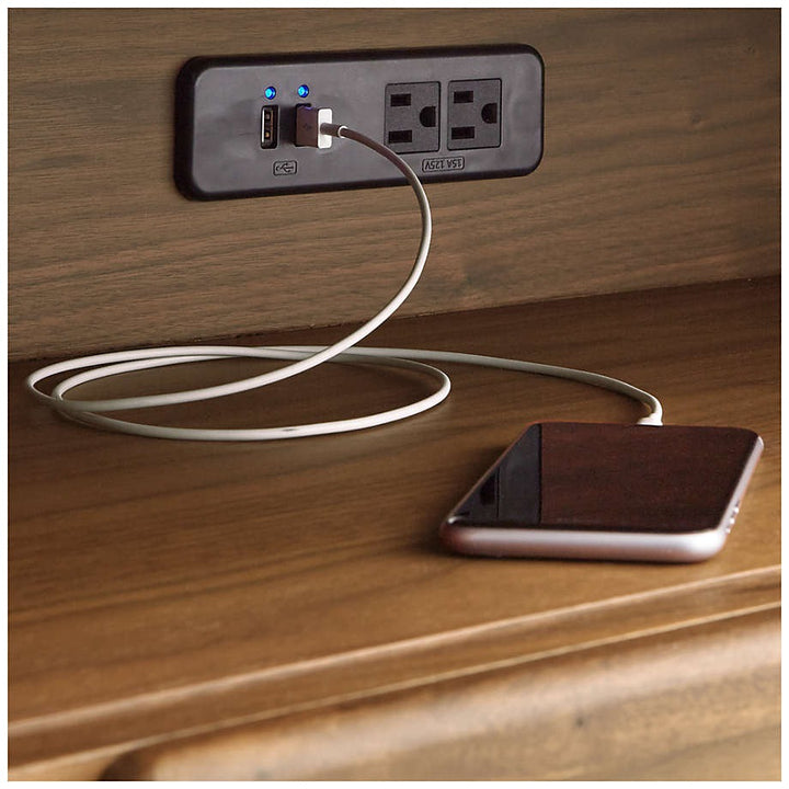 Tate Drawer Midcentury Nightstand with Outlet
