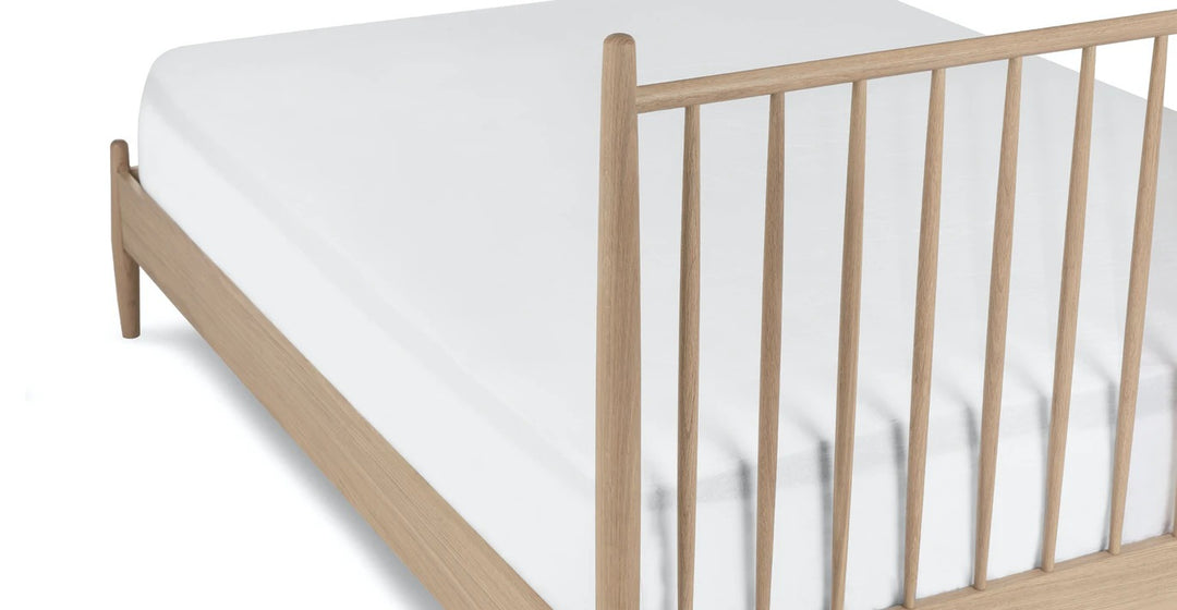 Lenia White Oak Bed-King