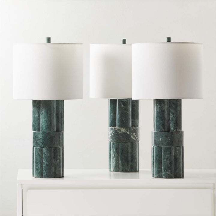 Walden Green Marble Table Lamp Tall