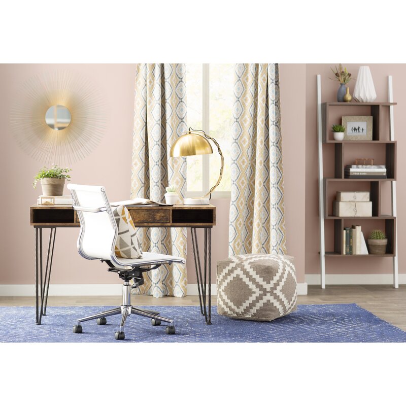 Utsey Geometric Handmade Tufted Wool Navy Area Rug-7'6''x9'6''