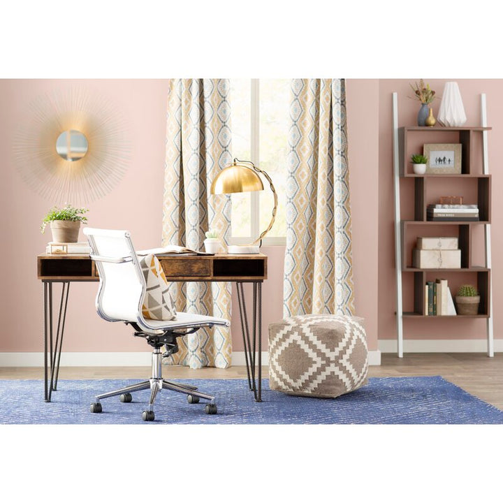 Utsey Geometric Handmade Tufted Wool Navy Area Rug-7'6''x9'6''