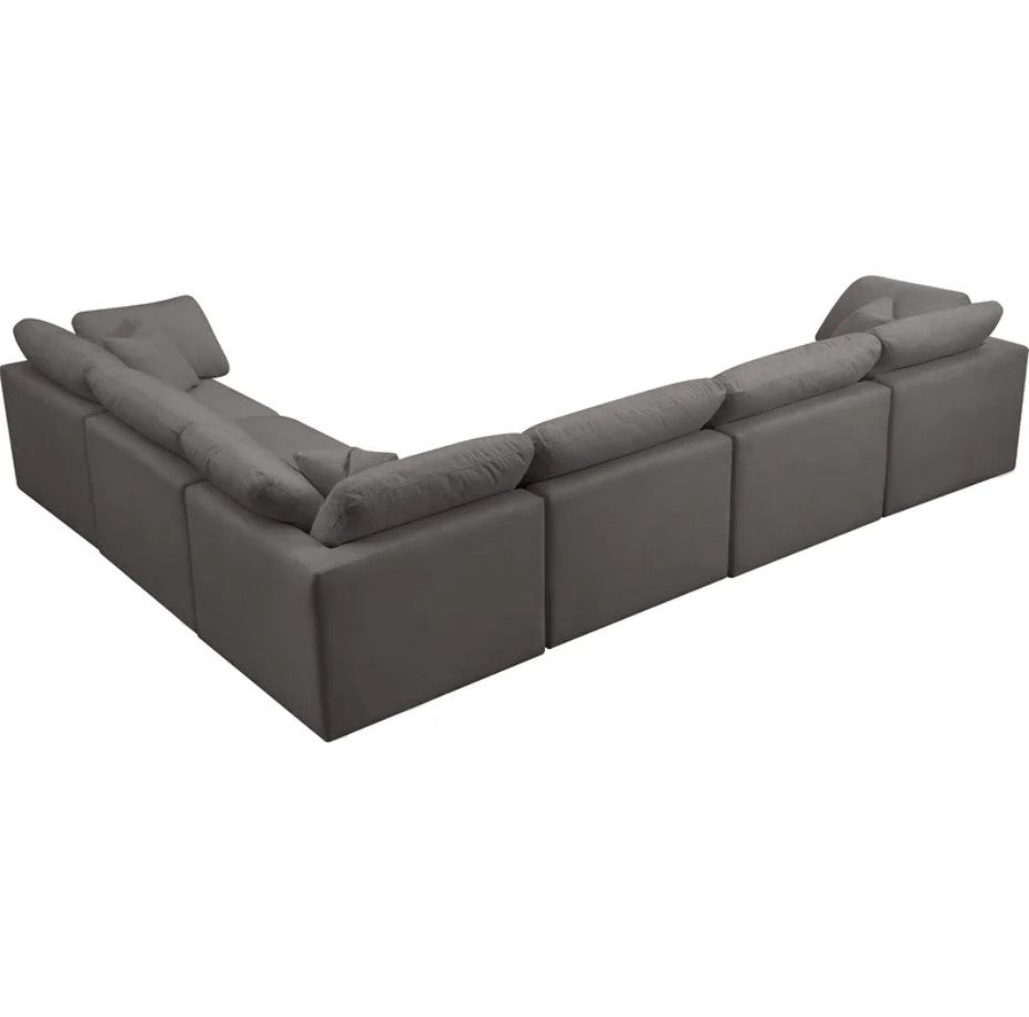 Atis Wide Velvet Reversible Modular Sectional