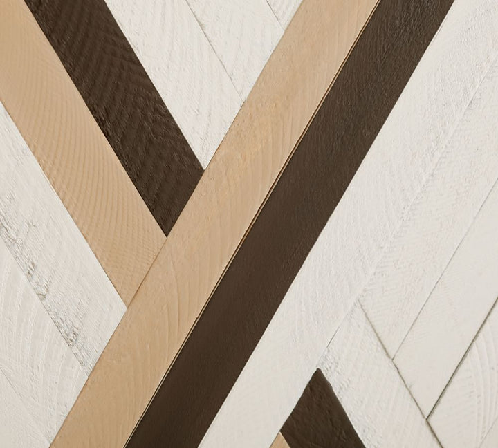 ALEKSANDRA ZEE INLAID WOOD TRIPTYCH WALL ART