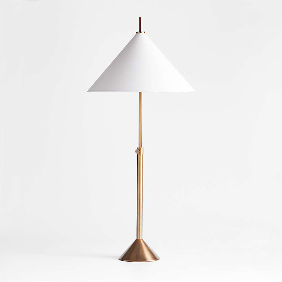 Seymour Telescoping Brass Metal Table Lamp