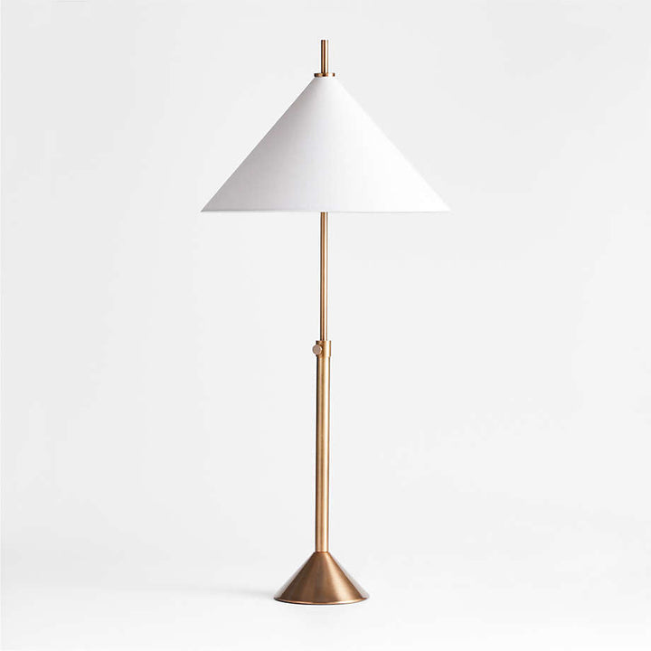 Seymour Telescoping Brass Metal Table Lamp