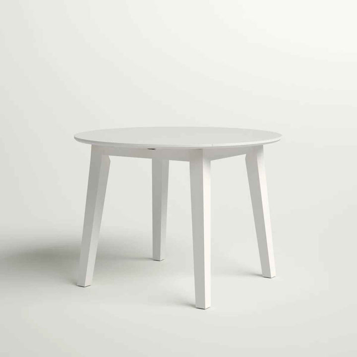 Chaffin Extendable Round Solid Wood Dining Table