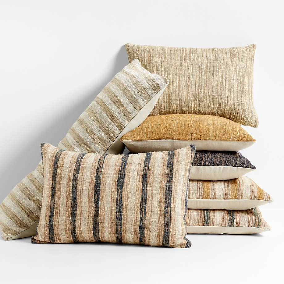 Riviera 22x15 Arcadia Tan Brown Throw Pillow with Feather Insert