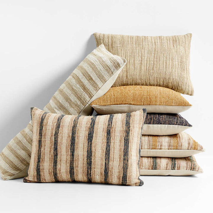 Riviera 22x15 Arcadia Tan Brown Throw Pillow with Feather Insert