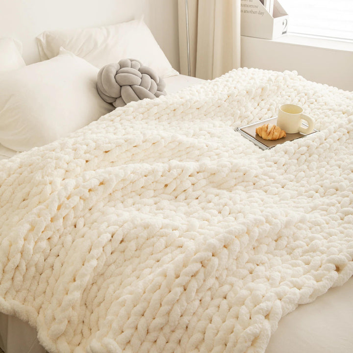 Chenille Chunky Knit Throw