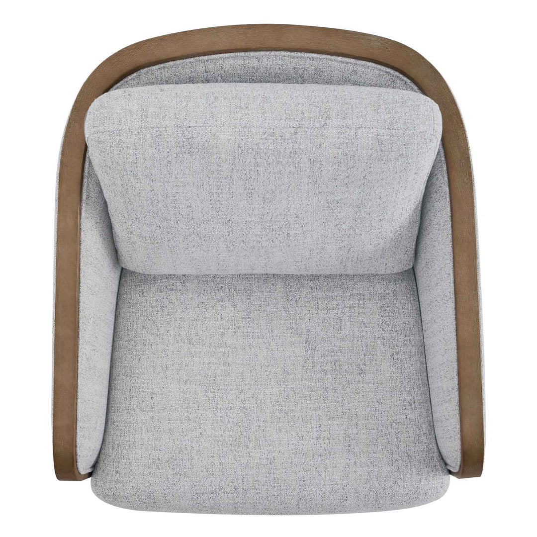 Nieve Upholstered Swivel Barrel Chair