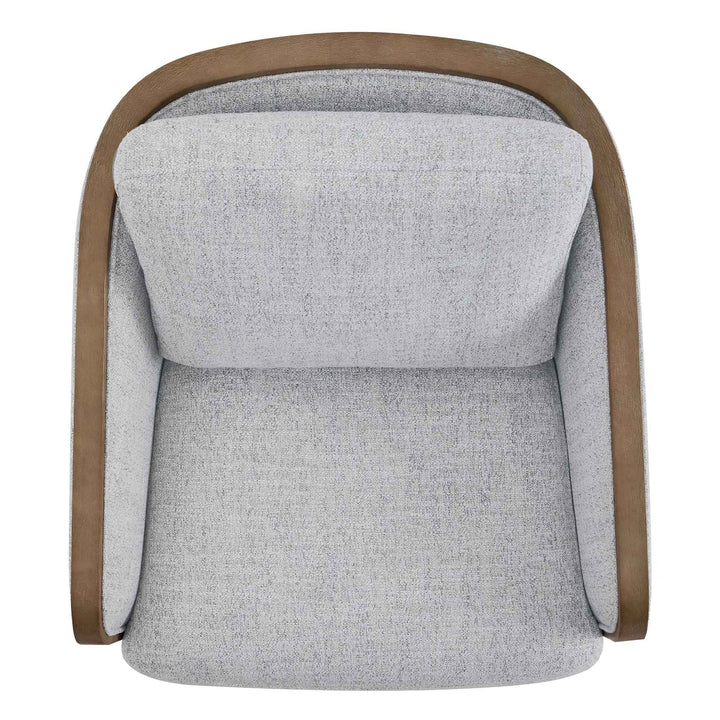Nieve Upholstered Swivel Barrel Chair