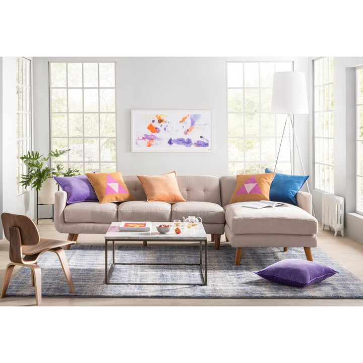 Bradford Cotton Throw Pillow With Insert-18"x18"